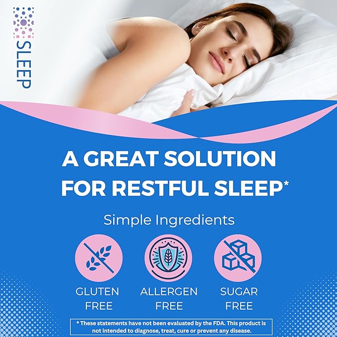 Sleep Aid Supplement - Berry Flavor, 30 Count - Dissolving Sleep Strips with Melatonin and L Theanine for Support with Falling Asleep - Made in The USA, Sugar and Gluten-Free