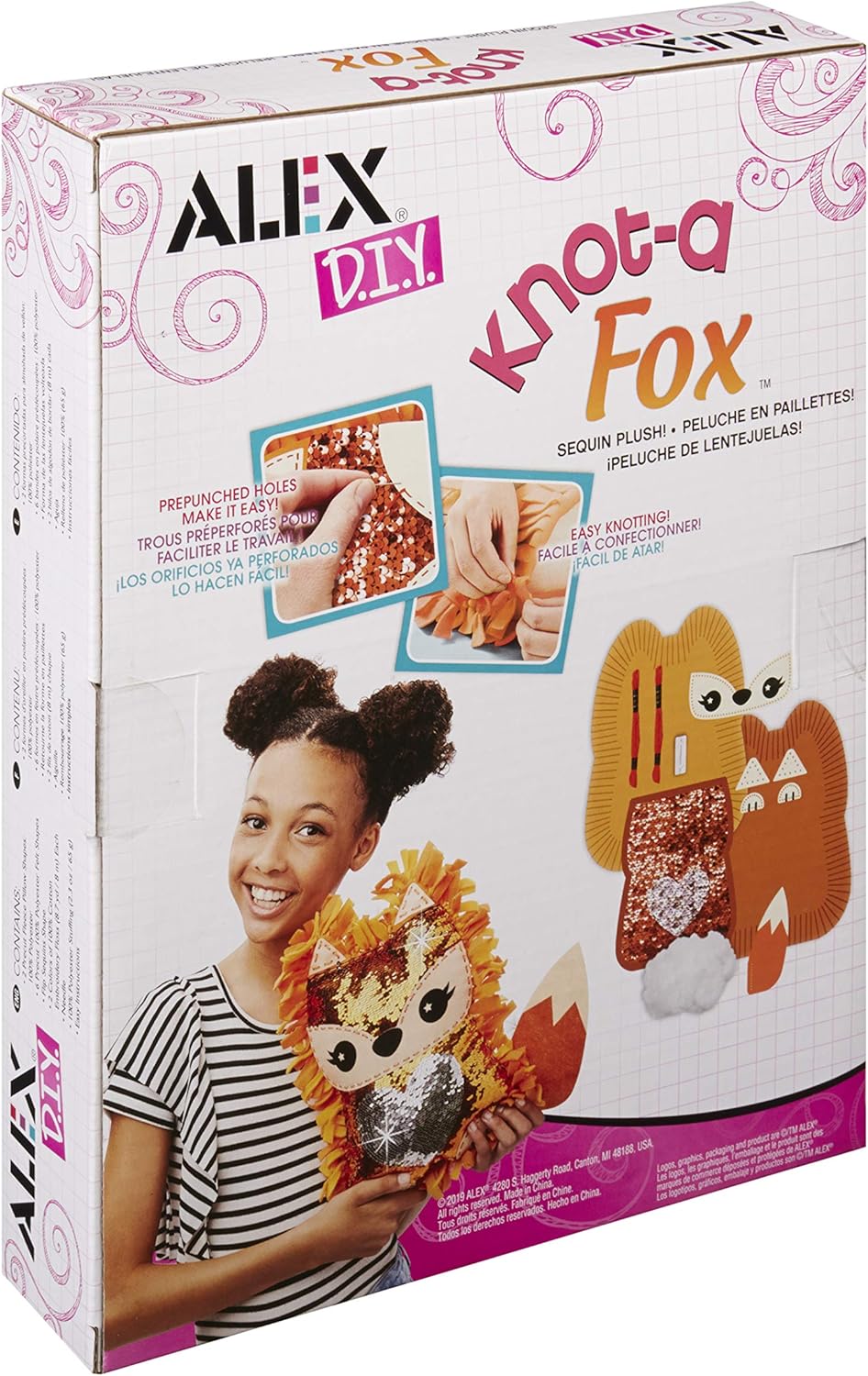 Buy Alex Diy Knot A Fox Sequin Plush Online In Poland B0n5kdw4