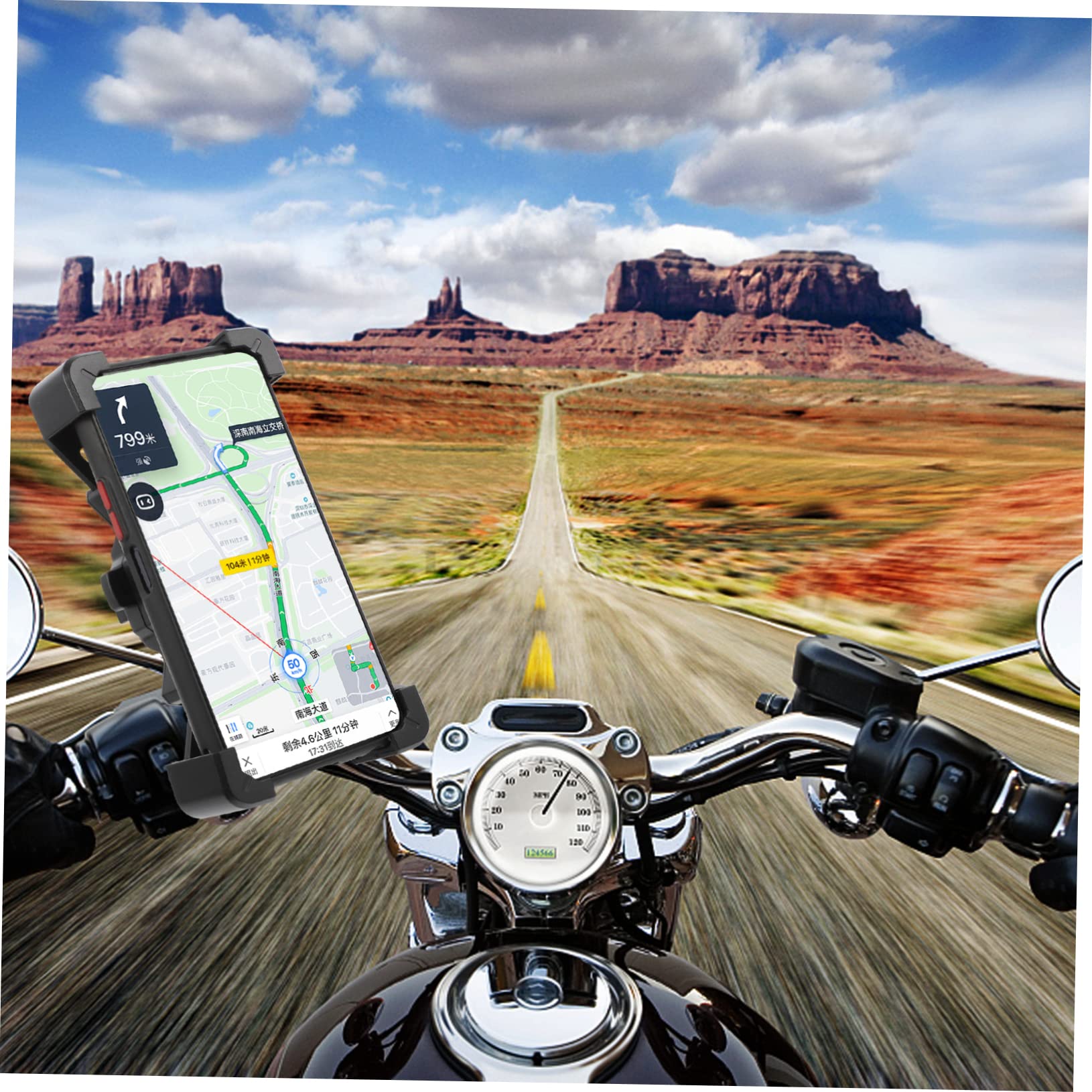 ibasenice 3pièces Support Téléphone Monture Antivibratoire pour Guidon De Vélo Installation Facile Compatible avec Smartphones Les Chocs