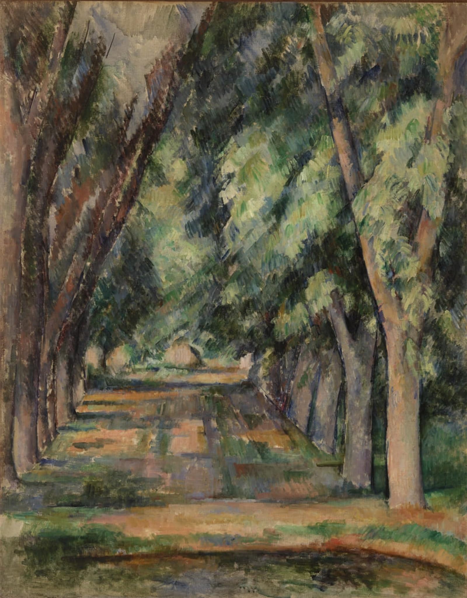 SERENDIPITP Abstract Painting Mural Print Picture Wall Decor Painting the Allée of Chestnut Trees At the De Bouffan by Paul Cézanne Vintage Wall Artwork for Home Decor 60x90cm
