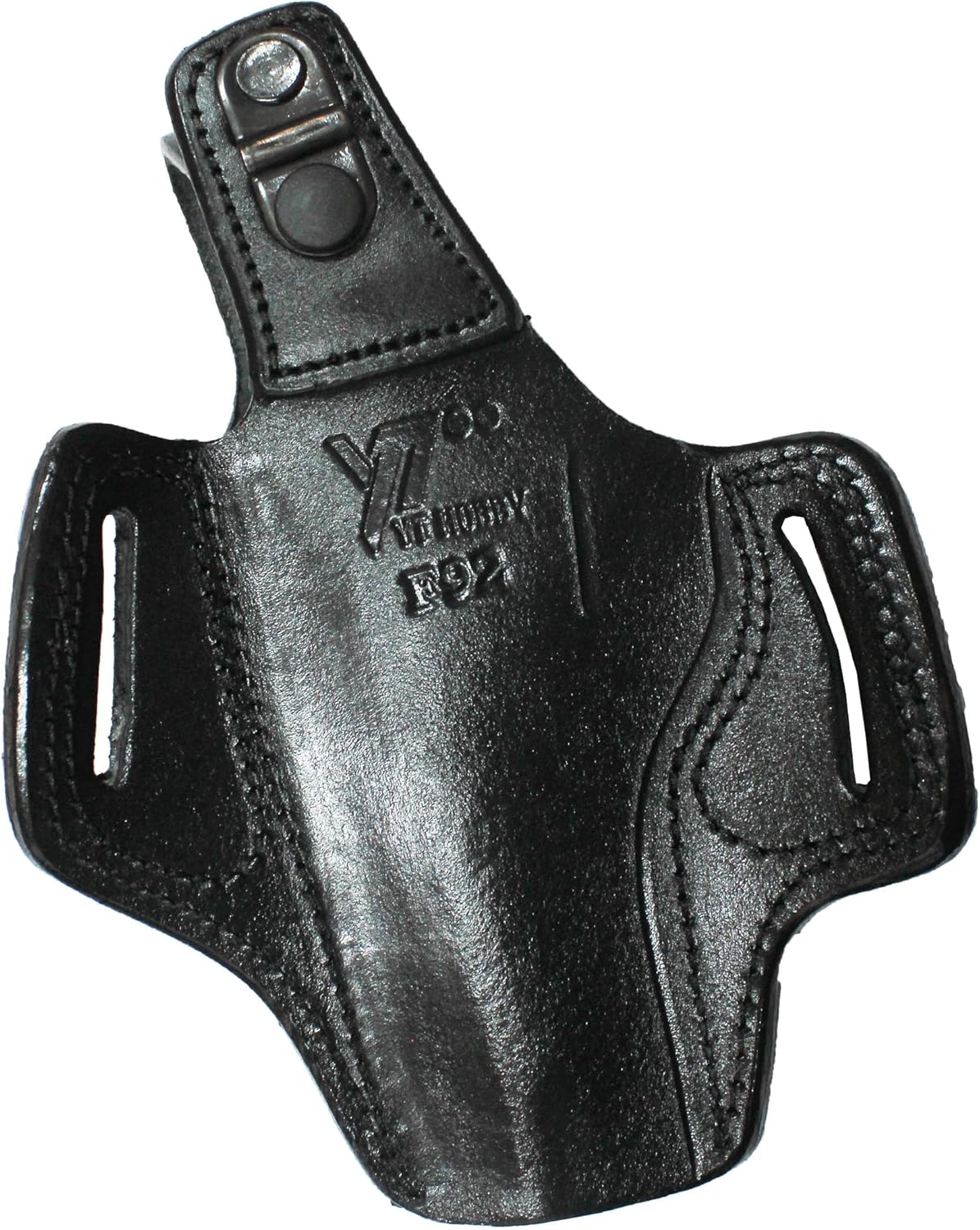 YT HOBBY Handmade Leather OWB Carry Two Slot Thumb Break Gun Holster for Beretta 92/92F/92FS Without Rail