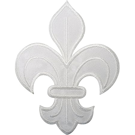 Fleur De Lis Iron On Patch Sew On Badge French Flower Lily Coat Of Arms Amazon De Home Kitchen