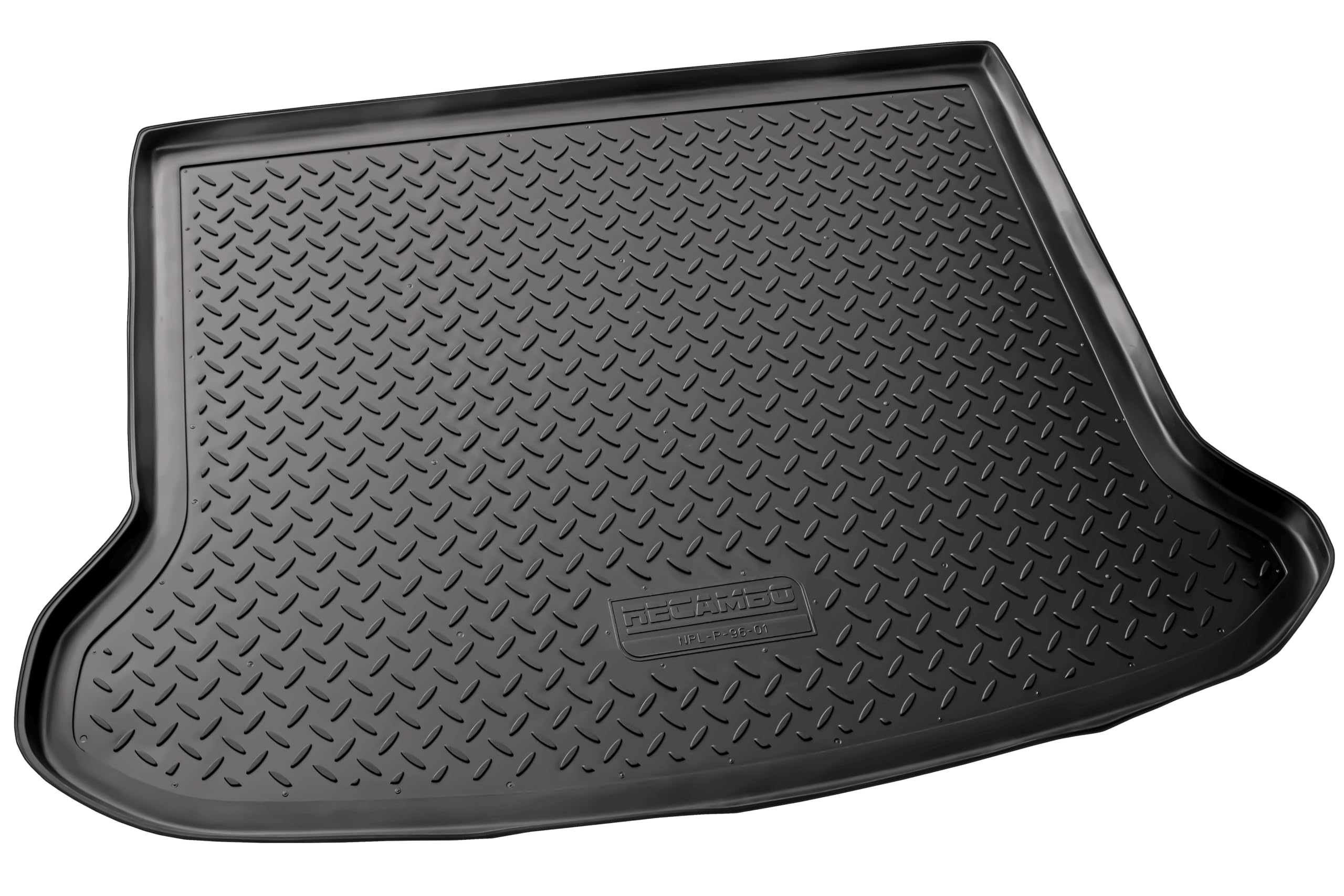 RECAMBO Juego de Alfombrillas de Goma y Bandeja de Maletero para Volvo XC60 I, Tipo 156, año de fabricación 2008 2017, 100% a Medida, Alfombrillas y Maletero de TPE Antideslizante