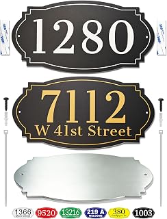 Metal Address Signs for Houses Rustproof Aluminum Powder Coated