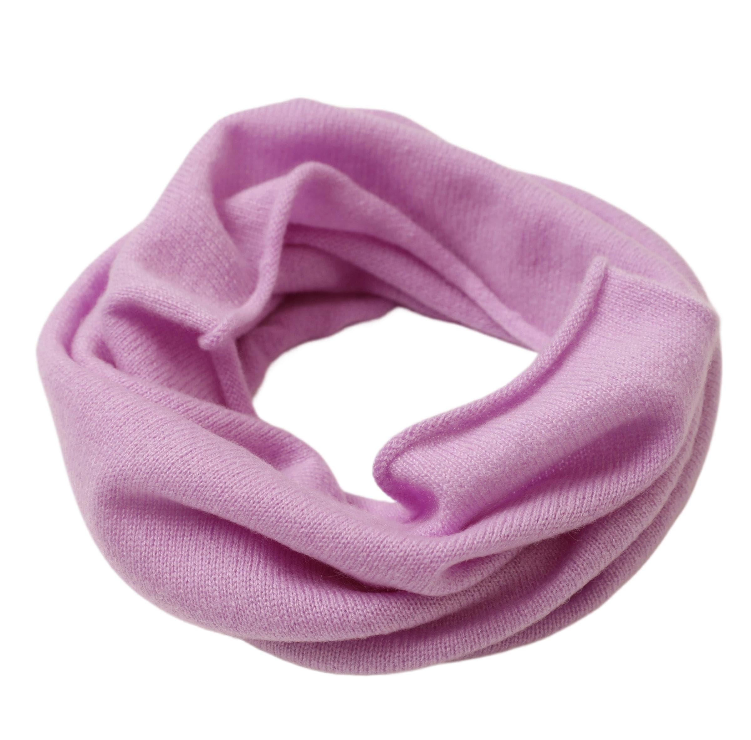 Prettystern Women's 100% Cashmere Wool Tubular Neck Warmer Scarf with Cashmere Neck Unisex, purple, One Size