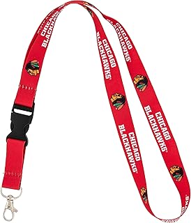 Desert Cactus Chicago Blackhawks NHL National Hockey League Car Keys ID Badge Holder Lanyard Keychain Detachable Breakaway Snap Buckle (Lanyard 1 - Red), Multicolored, One Size
