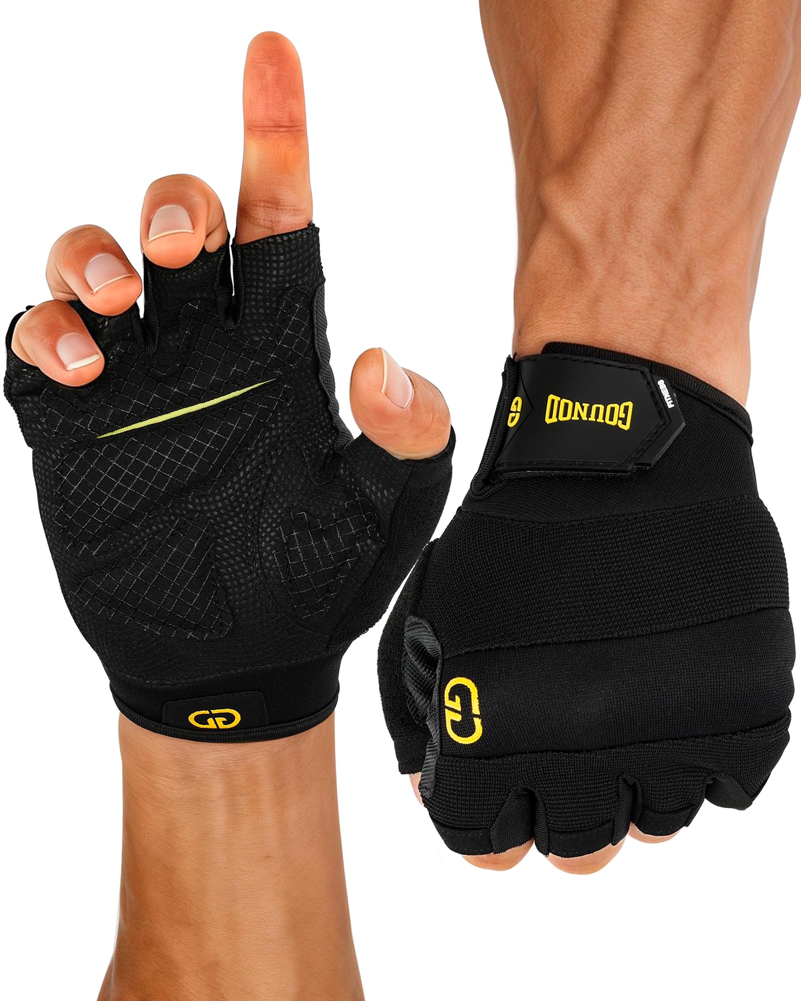 FitDA Weight Lifting Gloves, No-Slip Silicone Gym Gloves for Men & Women, Gym Workout Glove for Weightlifting, Training, Fitness, Hanging, Cycling, Pull-ups-L