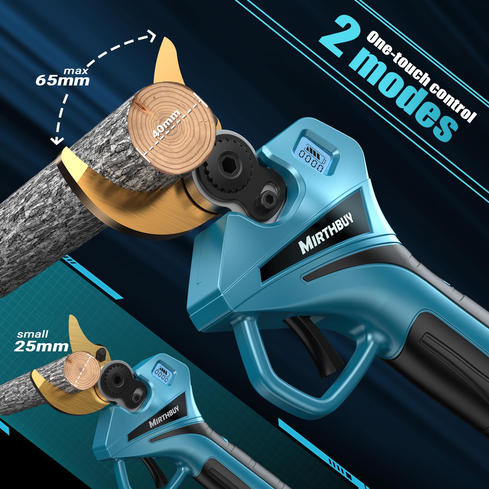 Tijeras de podar eléctricas de 18 V, tijeras de podar inalámbricas, apertura máxima de 60 mm, para Makita BL1830(B), BL1840(B), BL1850(B), BL1860B