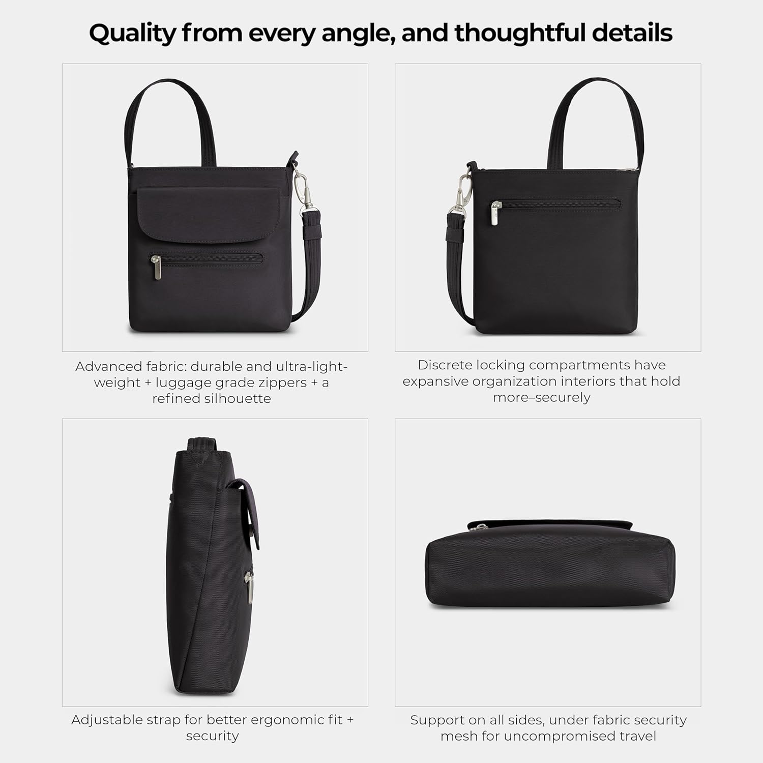 Travelon Anti-Theft Classic Mini Shoulder Bag - Image 5