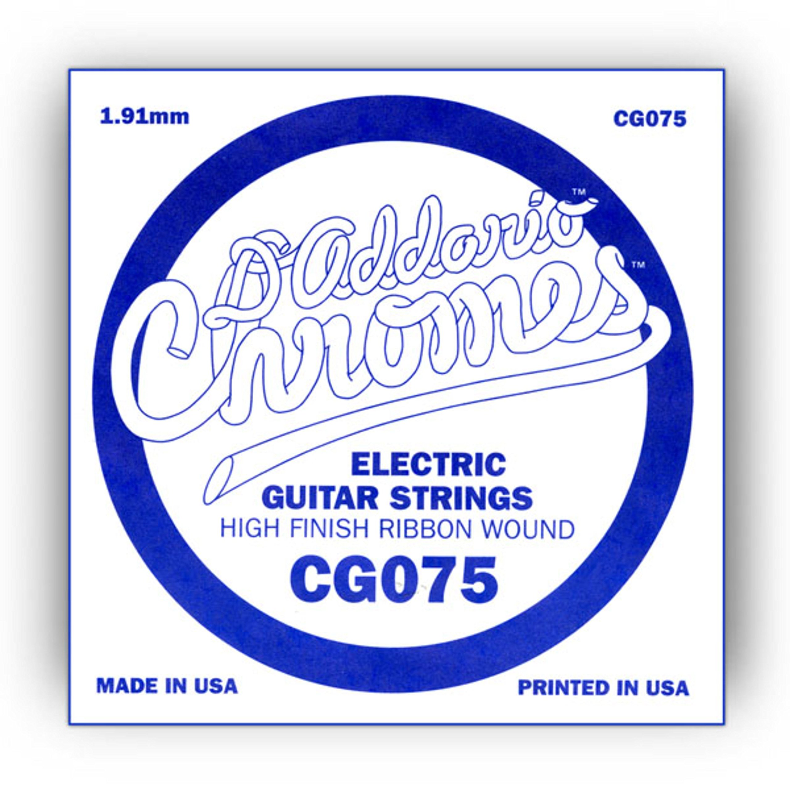 CG075 .075 Flat Wound Single String for Electric Guitar