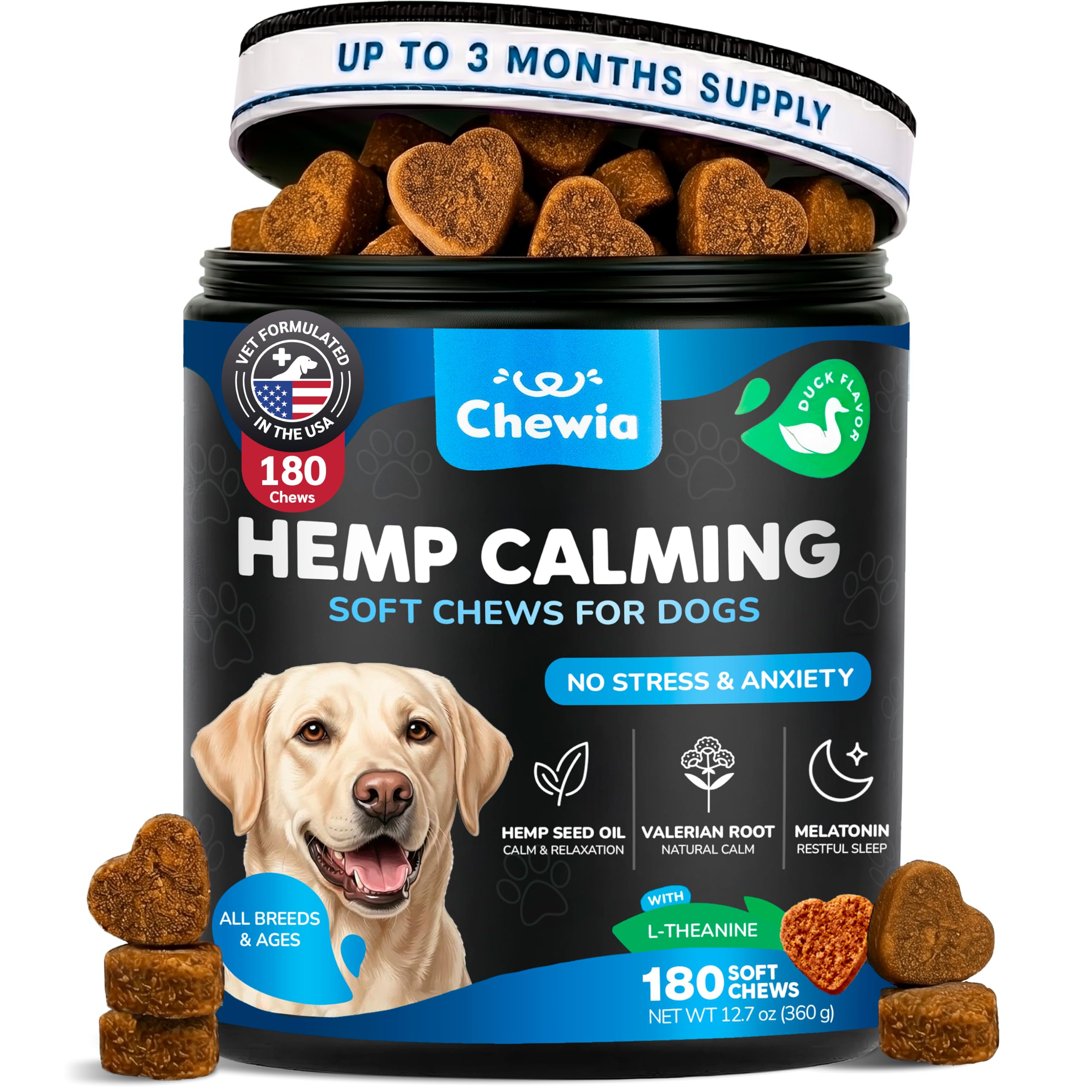 Hemp Calming Chews for Dogs Anxiety Relief
