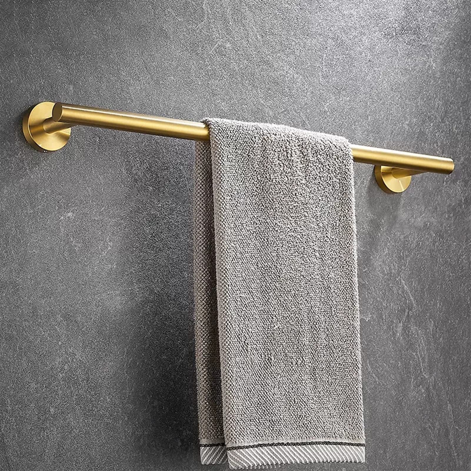 Portasciugamani Singolo, Portasciugamani Rotondo in Acciaio Inossidabile SUS 304, Portasciugamani A Parete, Portasciugamani Dorato per Cucina Bagno, 30cm-89cm Opzionale (Dimensioni : 50cm)