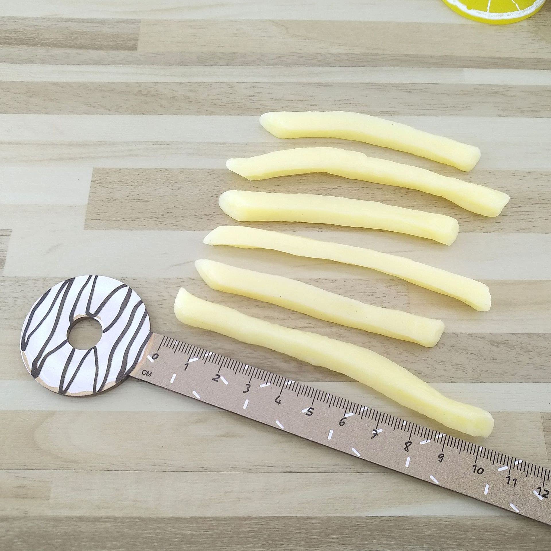 15 piezas de papas fritas falsas, comida rápida falsa realista, simulación de simulación de cocina falsa modelo de comida, decoración de juguete de cocina, exhibición de restaurante fiesta 4