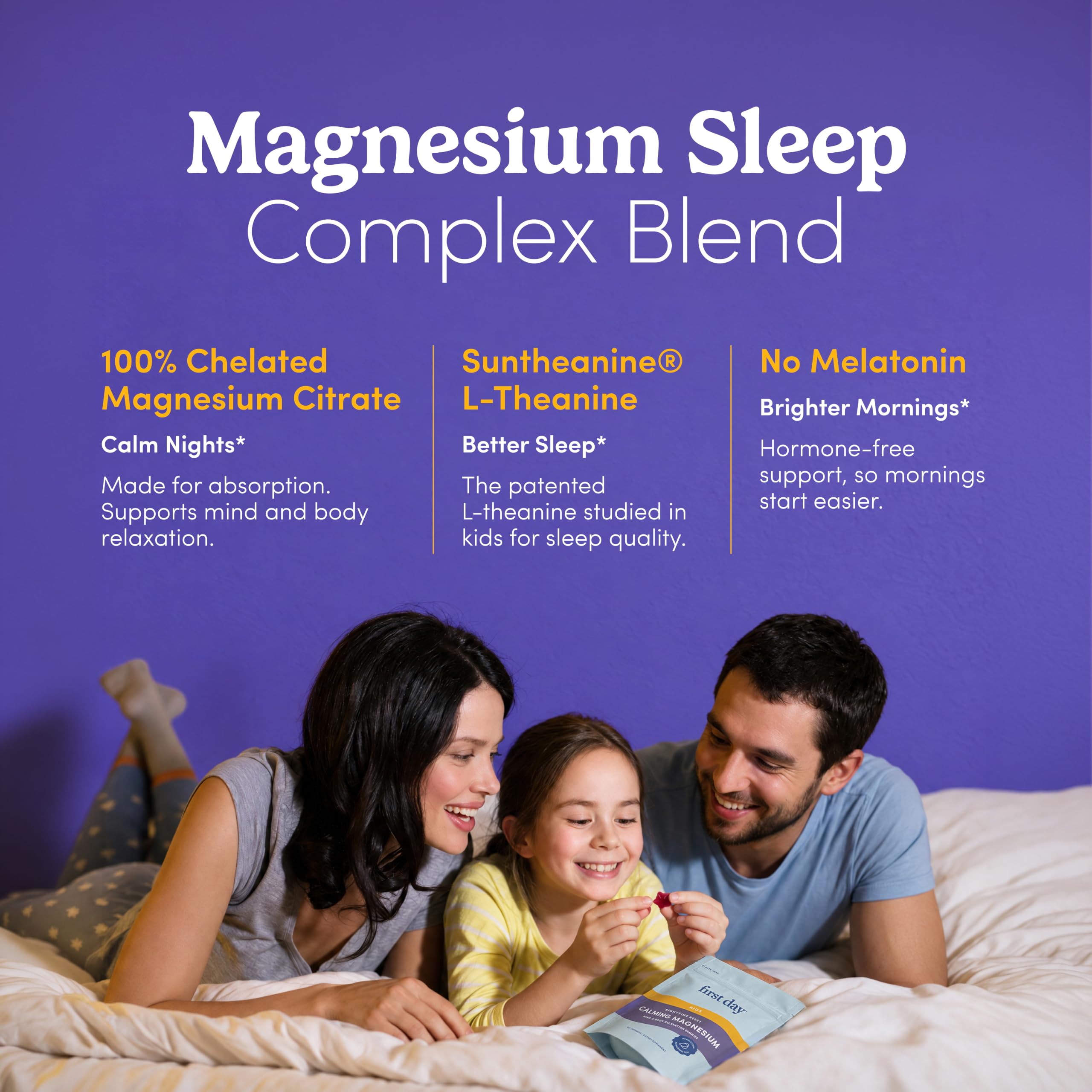 FIRST DAY Kids Magnesium Gummies, Citrate + L-Theanine, No Melatonin, 60 Ct — Amazon image 5