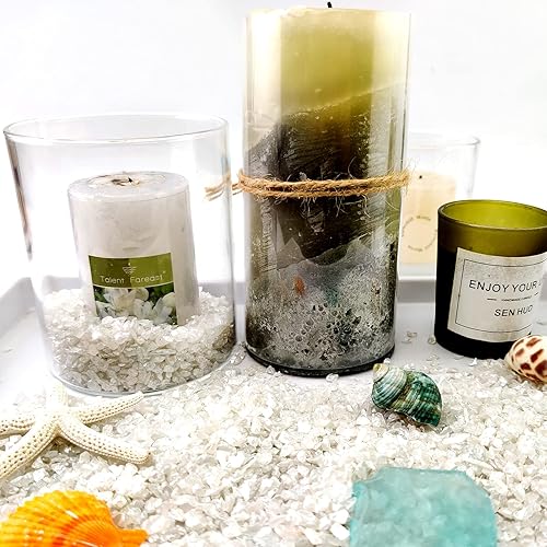 Miniatura 8 de HappyFiller Relleno de jarrón de arena de terrario de vidrio triturado de 1.3 libras, cubierta de suelo, piedras de hadas, jardín, grava, guijarros,