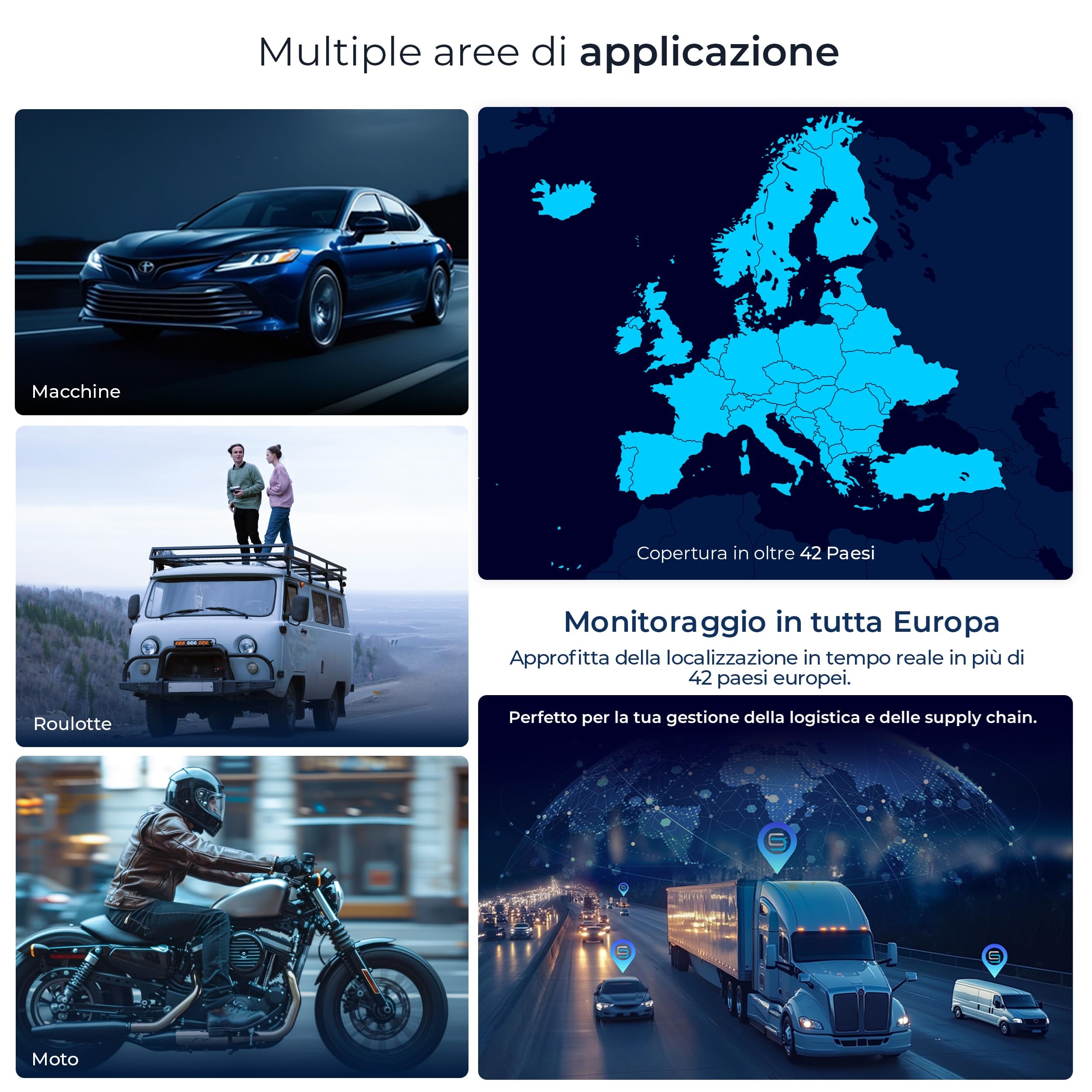 Salind 11 4G - Localizzatore GPS per Auto, Moto e Altri Veicoli, Notifiche di allarme, Localizzatore con Magnete, Batteria fino a 70gg in Mod. Standby, Tracciamento in Tempo Reale