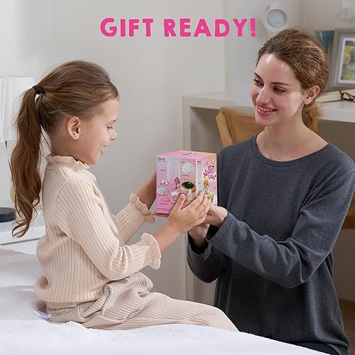 Miniatura 8 de JOYIN Luz nocturna de unicornio de 2 capas, regalos de manualidades de cumpleaños para niñas y niños, kit de terrario de unicornios para niños,