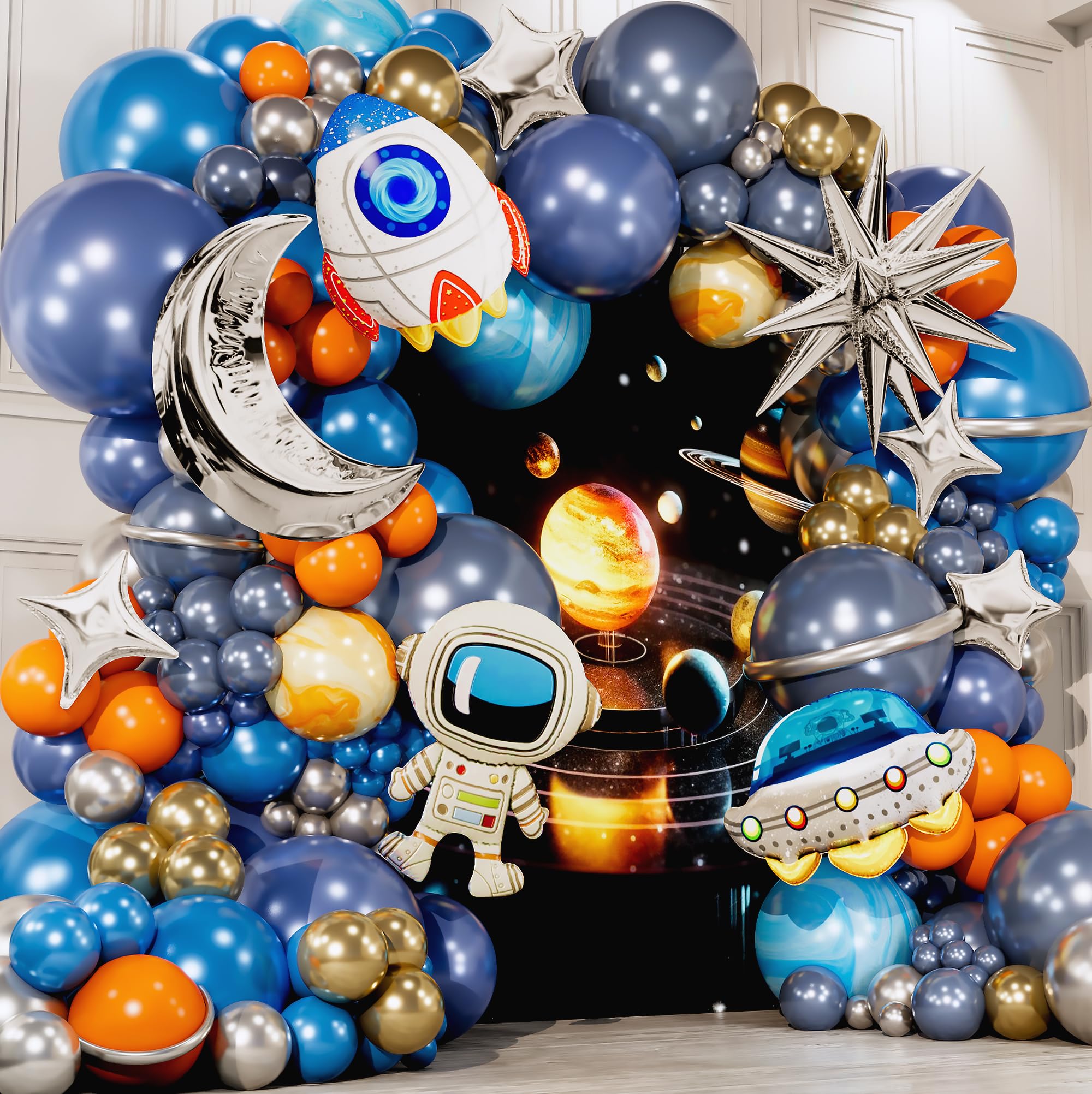 Space Orange Balloon Arch Kit — view 4