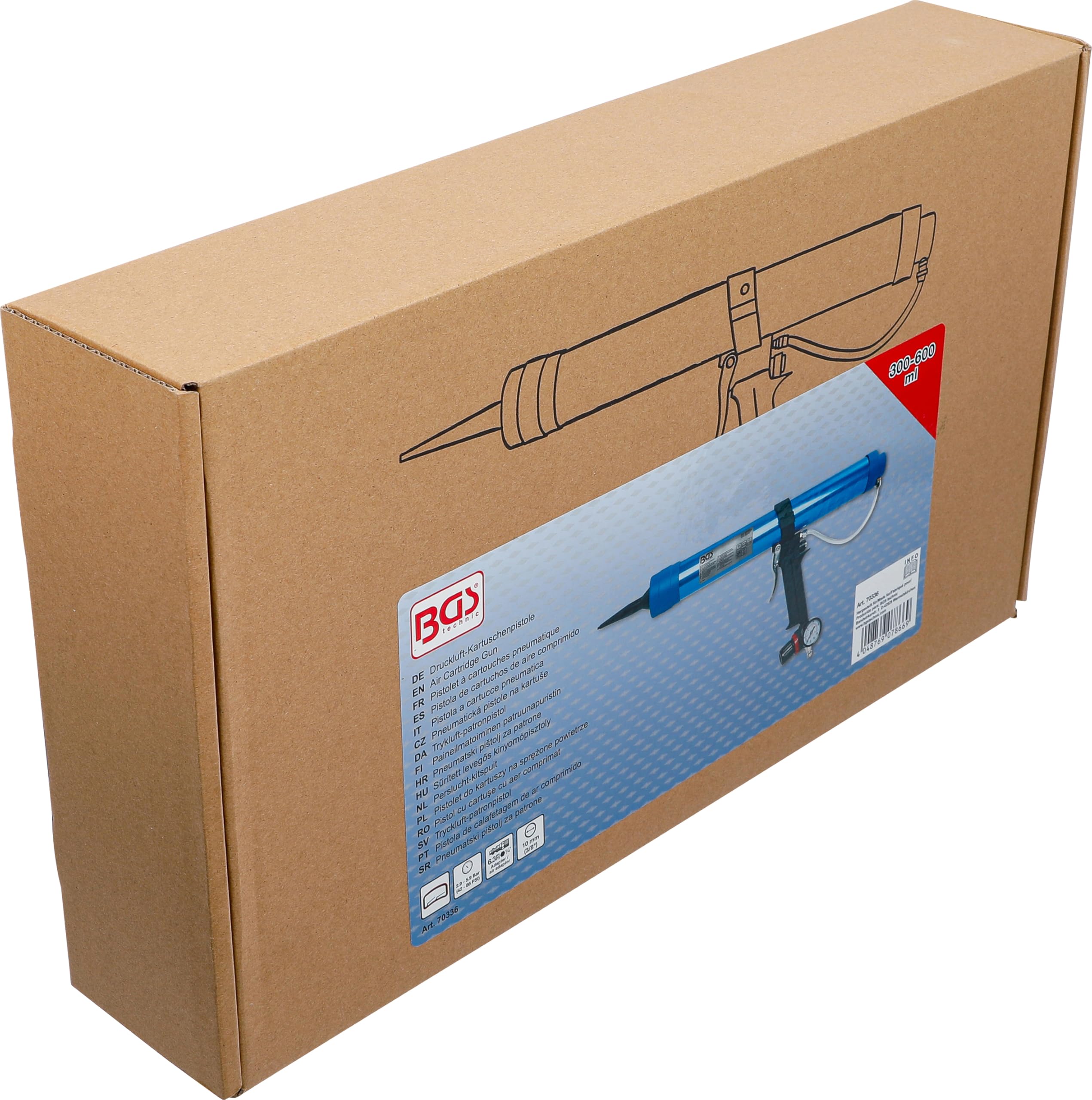 BGS 70336 | Pistolet pneumatique pour colles et mastics | pour poches souples