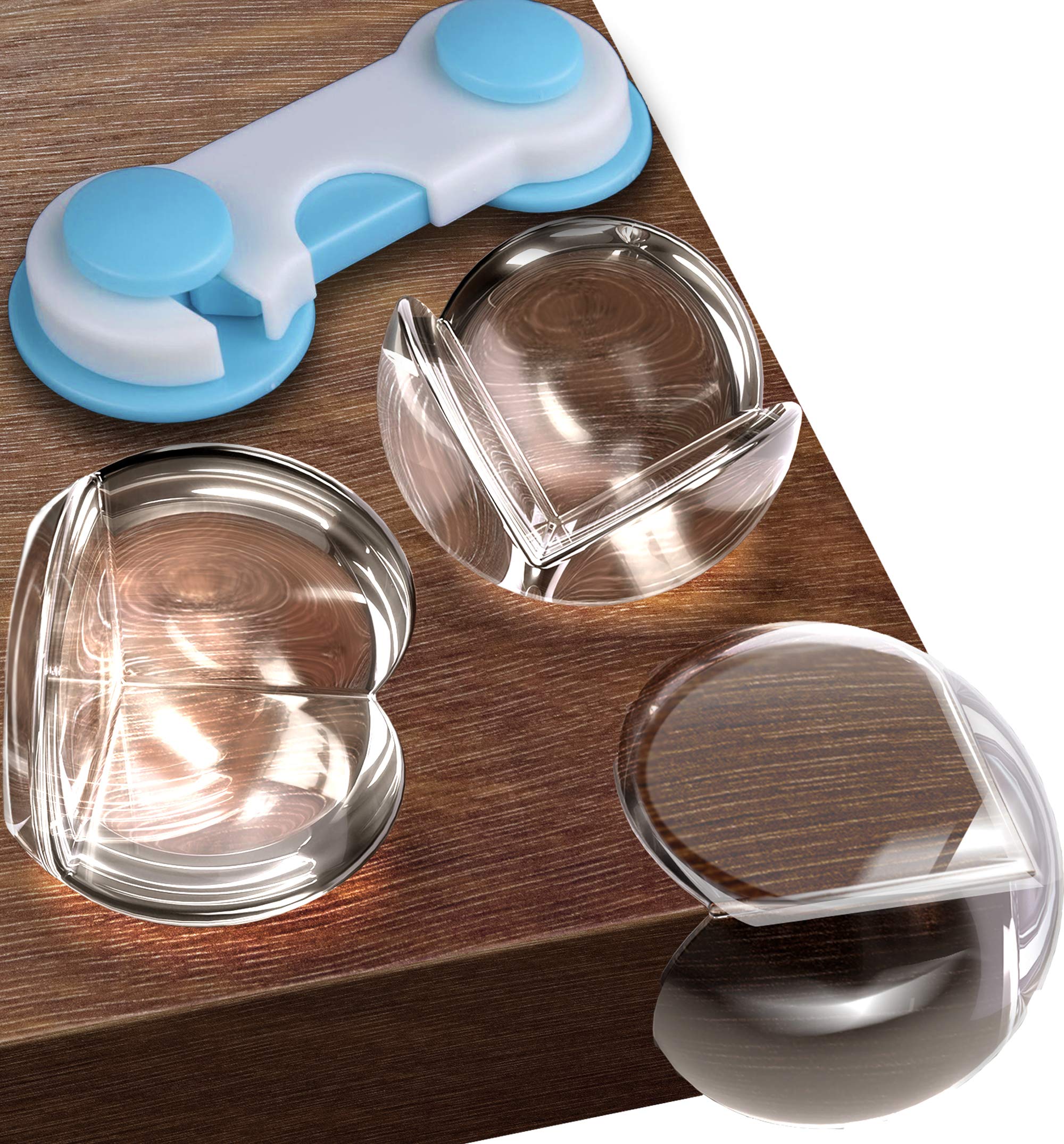 Kids Clear Corner Guards – 20 Pack - Child Safety Sharp Corner Protector – Table Corner Protectors for Baby Proofing - Baby Safety Adhesive Edge Bumpers - Furniture Child Proof Corner Guard - Glass