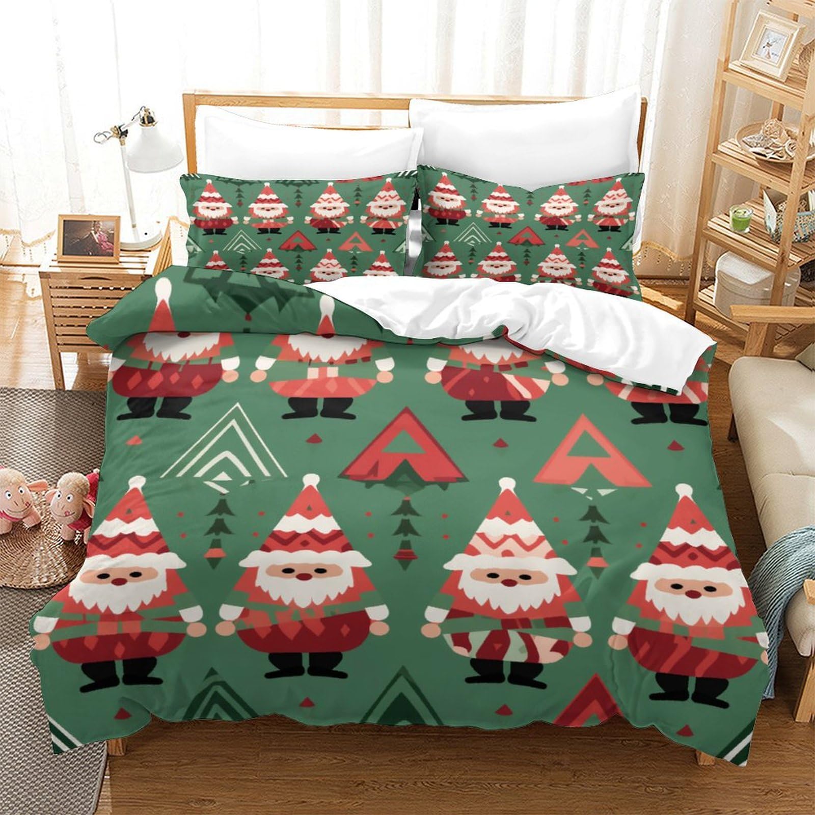 Housse de couette microfibre respirante et douce lit Super King
