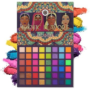EXOTIC FLAVORS Eyeshadow Palette Professional Makeup Shadow Palette 48 Shades Matt Shimmer Glitter Eyeshadow Highly Pigmented Eye Shadow Cosmetic