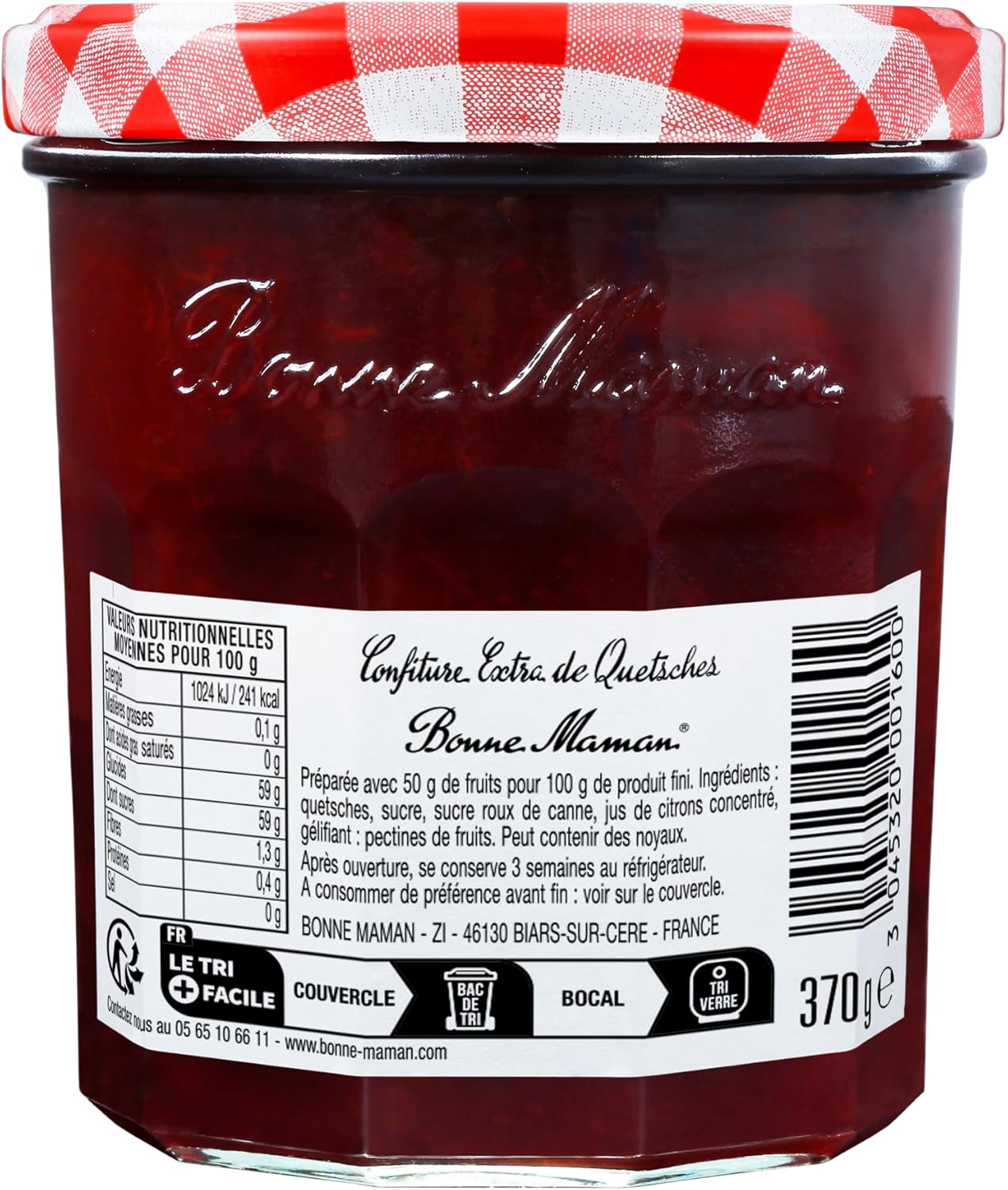 Confiture de Quetsches Bonne Maman 370g - Saveur Intense et Fruits de Haute Qualité - Image secondaire