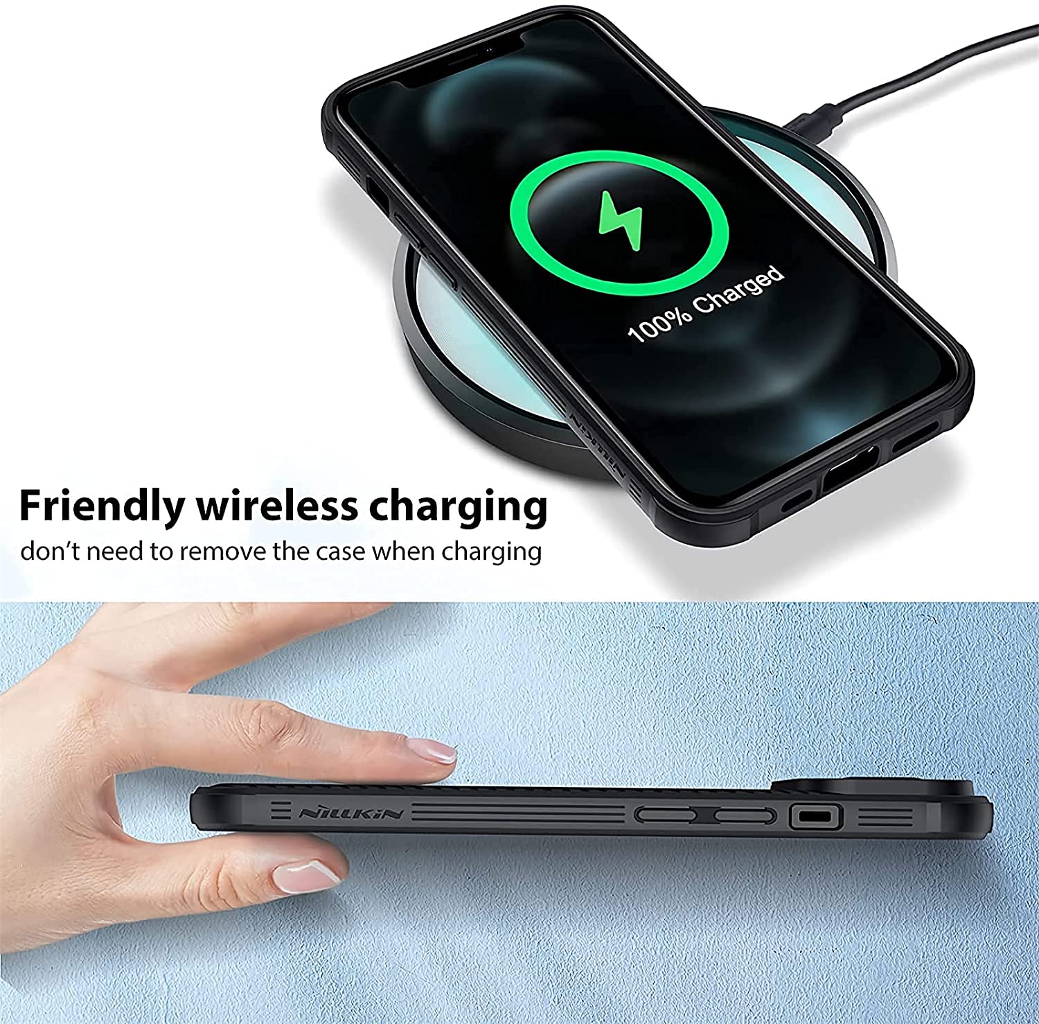 WEFOR Custodia Sottile Con Protezione Fotocamera Scorrevole Per IPhone 13 Pro Max (6.7") - Nero