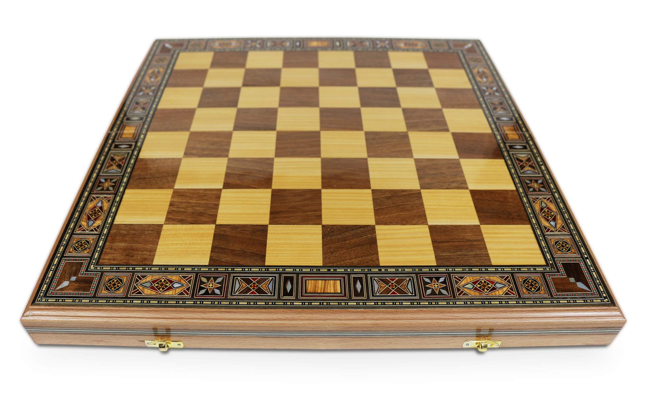 Elessar 50 x 50 cm in legno Backgammon Tavla/Gioco di scacchi/DAMA Board BK 510 con 30 pietre in legno Backgammon