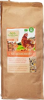 My Little Farm Grains de poule bio 2 kg - Nourriture en grains bio pour poules pondeuses et autres volailles - Mélange de grains entiers sains - Riche en substances vitales