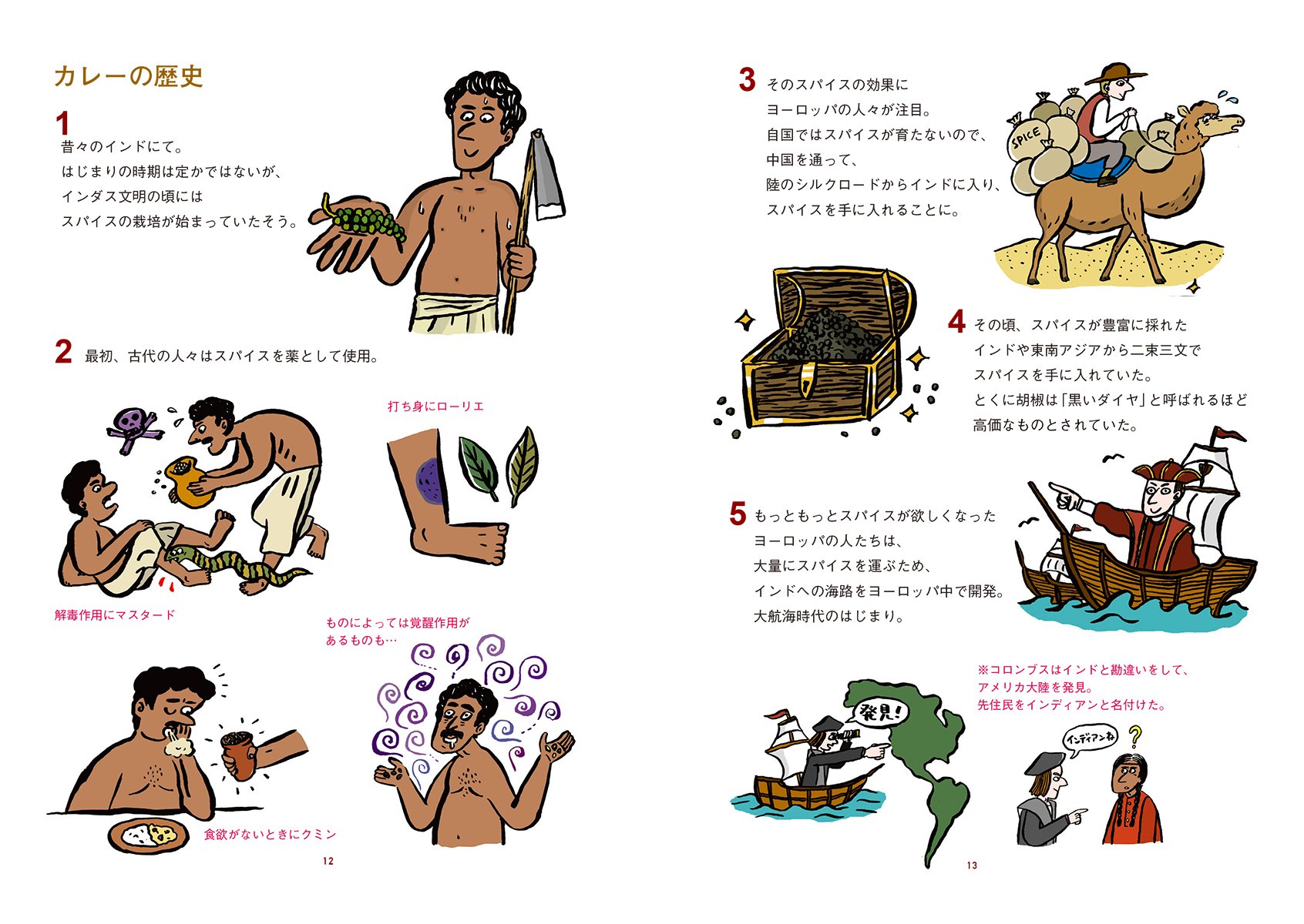 カレー語辞典 カレーにまつわる言葉をイラストと豆知識でピリリと読み解く 翔太郎 加来 オカタオカ 本 通販 Amazon