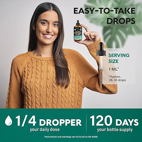 Miniatura 14 de USDA Suplemento de drenaje linfático orgánico - Equinácea Baya de saúco Diente de león Rosa mosqueta Cuchillas Caléndula Bardana - Hecho