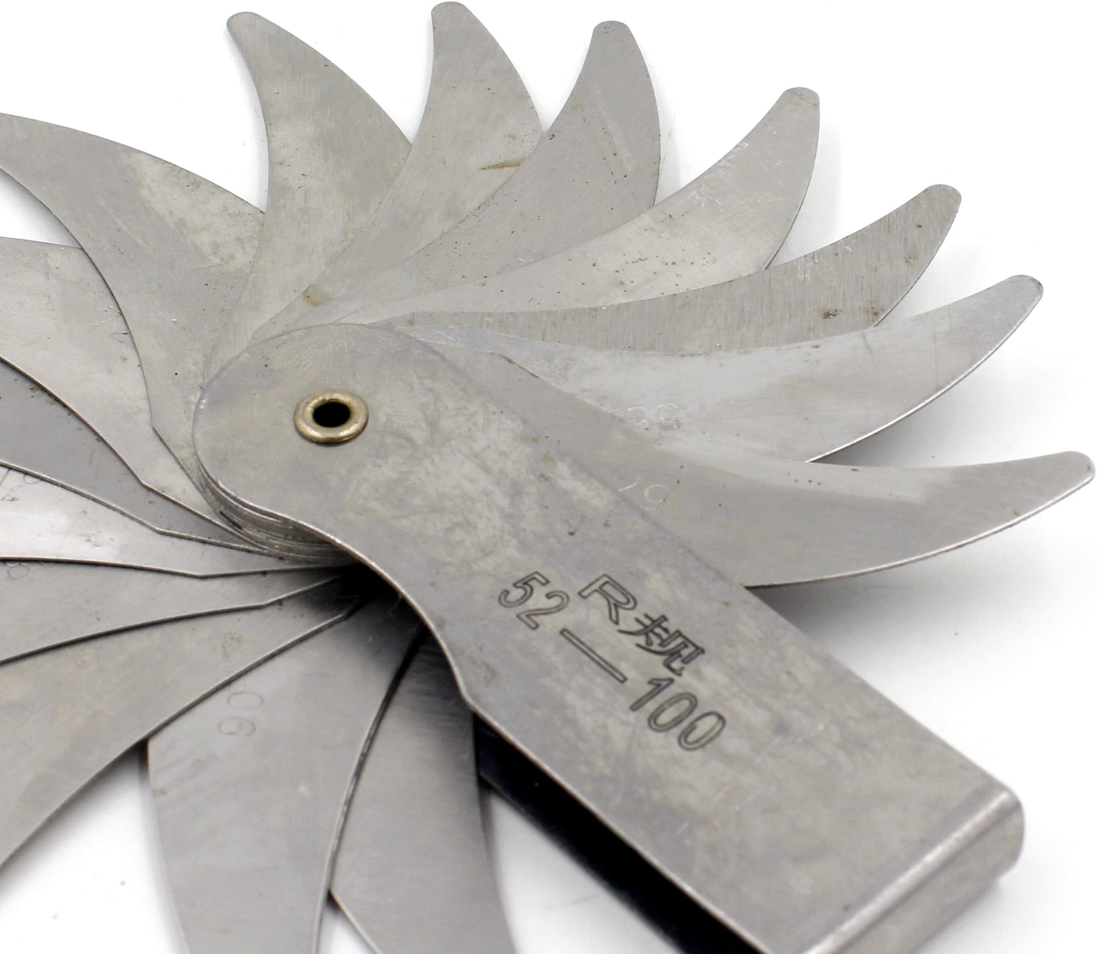 Radius Gage Gauge Fillet Set R52-100mm Concave Convex Arc End Internal External