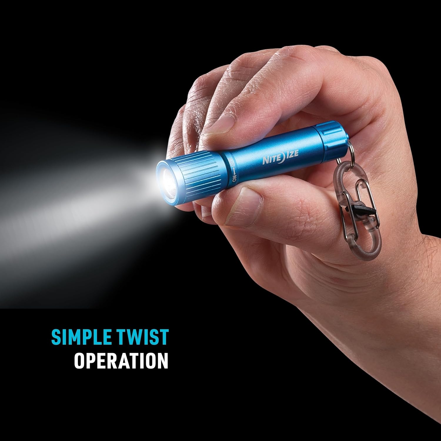 Nite Ize Radiant 100 Keychain Flashlight - Waterproof Mini Keychain Flashlight with Bright 100 Lumen Light - Waterproof Flashlight for Backpacks and Keys - Keychain Flashlight - Blue