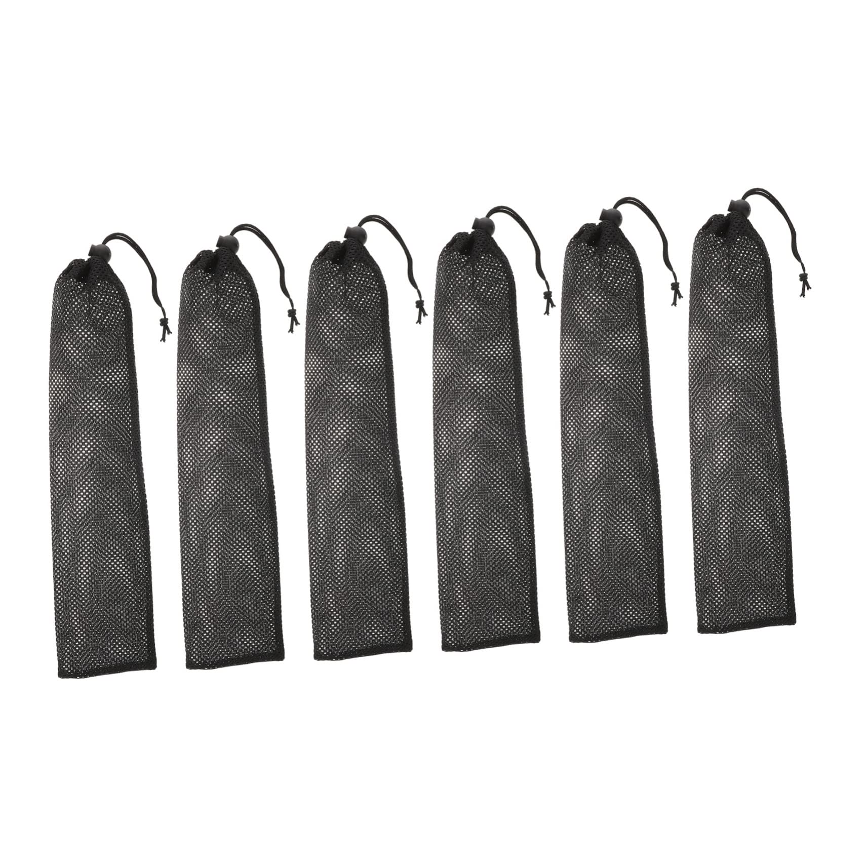 Abaodam 6Pcs Hanging Feeding Pouch Black Mesh Bags for Bird Food Storage Cost Outdoor for Finch Feeders Bird Lovers