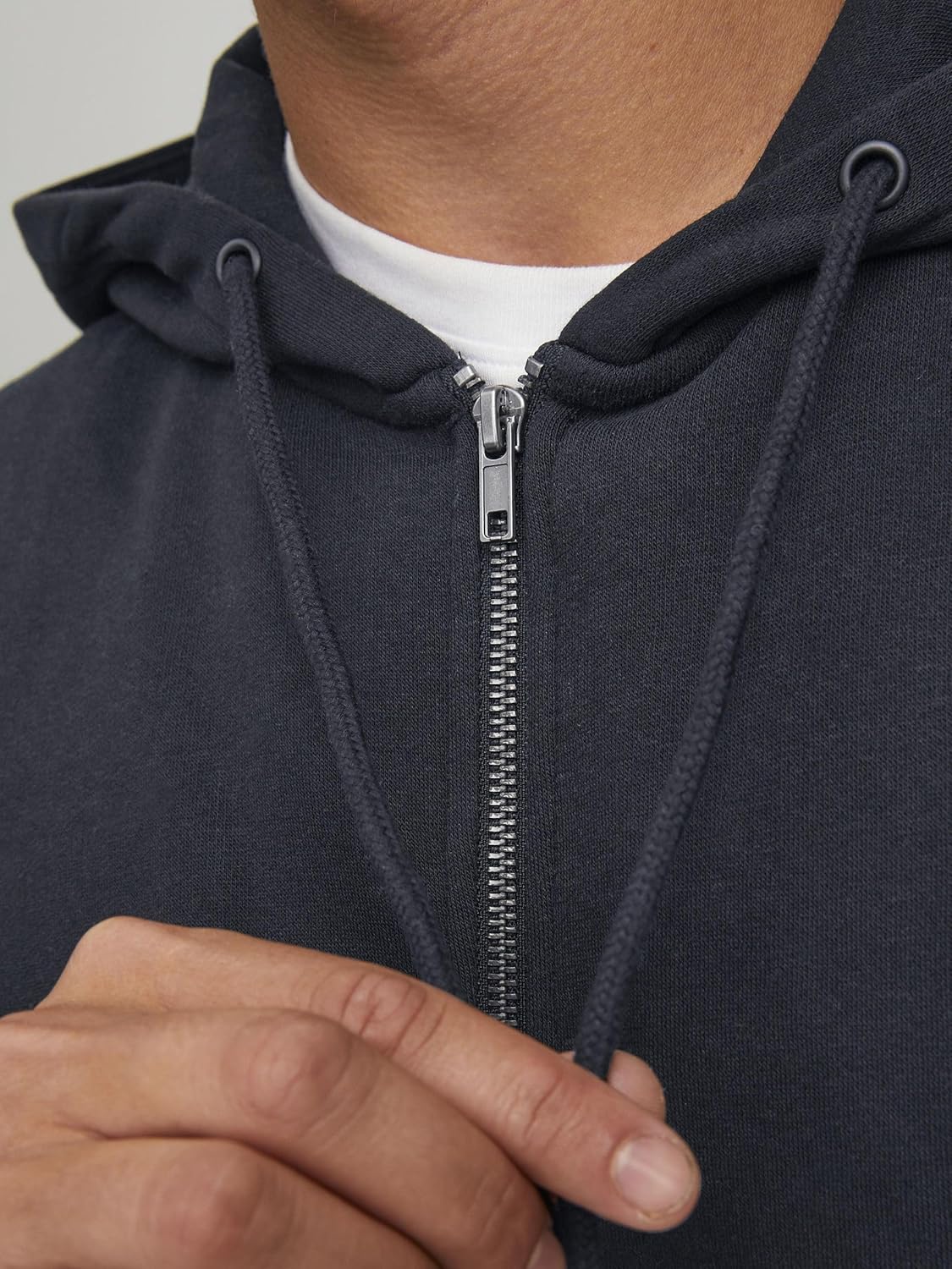 JACK & JONES Zip Hoodie Plain Zip Hoodie