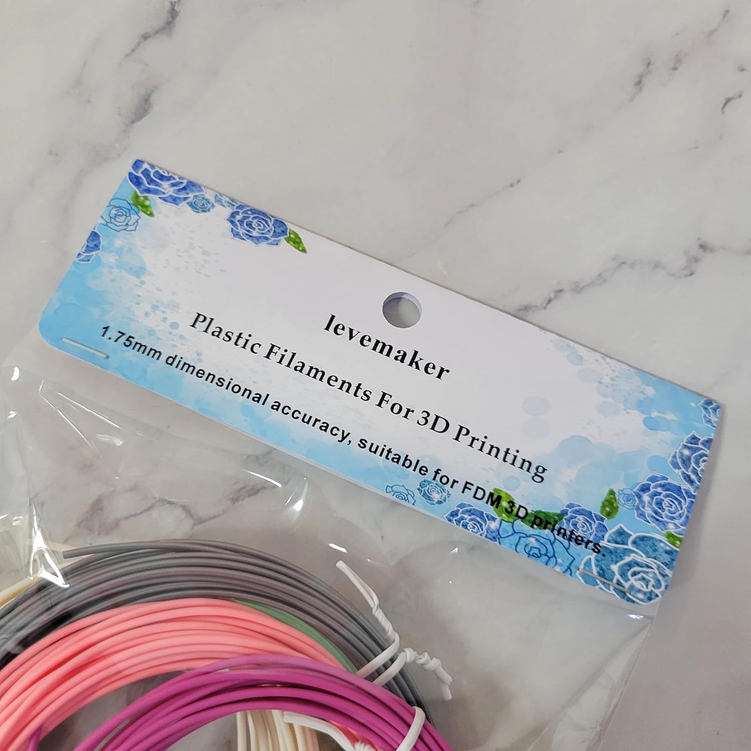 levemaker Plastic filaments for 3D printing – 1.75mm Multi-Color Liner for FDM 3D Printing Pens and Printers