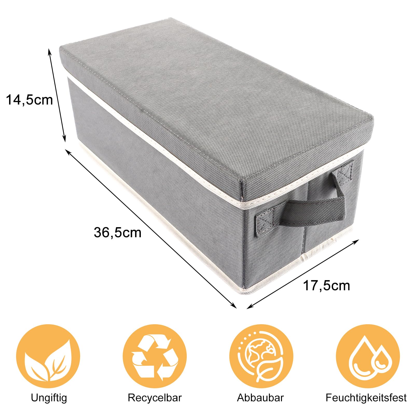 4 cajas de almacenamiento de CD, 36 x 16 x 14 cm, caja de almacenamiento de DVD, caja de CD, caja de CD, para casa, oficina y viajes, gris