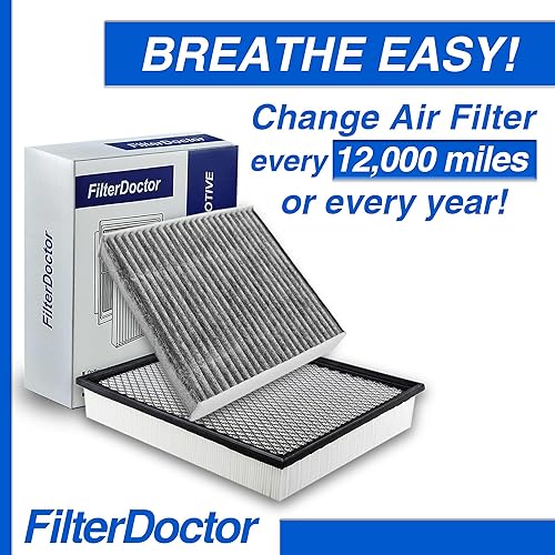 Miniatura 5 de FilterDoctor Combo de filtro de aire de cabina y motor de 2 piezas compatible con Toyota Sienna 2011-2020, Avalon 2013-2018, Camry 2012-2017,