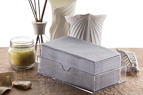 Vista 52 de Servilletas de papel azules Tela desechable de lino como servilletas de cena Toallas de mano Toallas de mano Servilletas de papel suaves