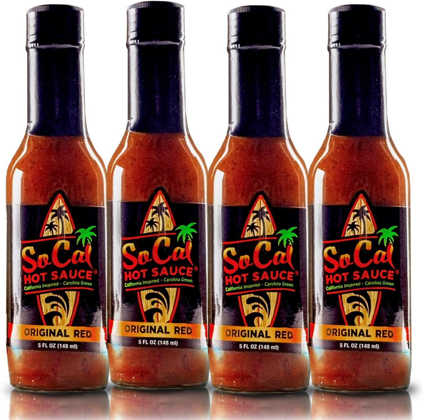 Taco Sauce | Mild | SoCal Original Red Hot Sauce | California Style Salsa Roja with Guajillo and mild red chiles | 4-pack of 5 fl oz bottles in a custom gift set box | by SoCal Hot Sauce