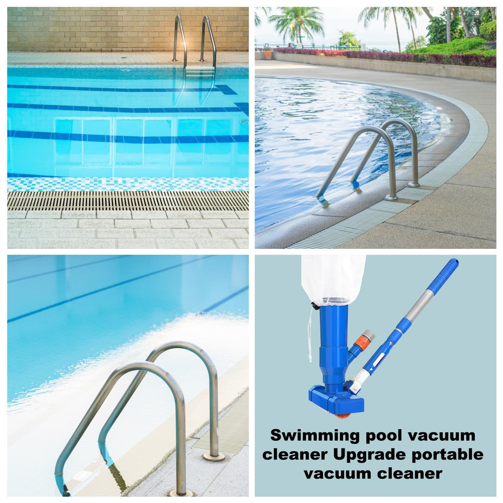 EIGIFI Poolsauger Für Oberirdische Pools | Mit Bürsten & Mesh-Netz