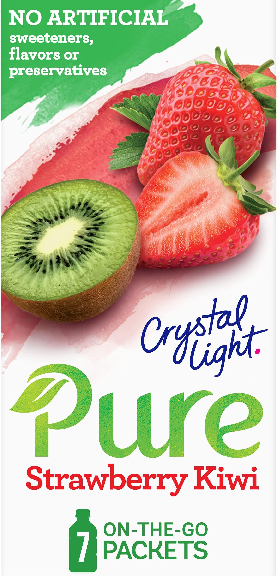 Crystal Light Pure Strawberry Kiwi Drink Mix,7 Count (Pack of 1)