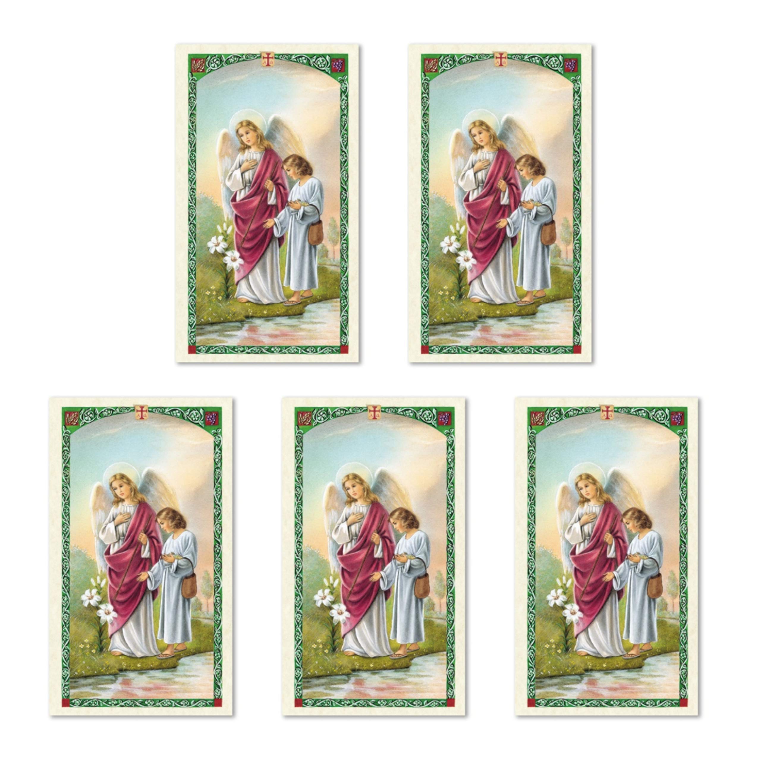 Amazon.com: H HOLLY LINES Archangel Raphael Prayer Cards Laminated Set of  Five : Office Products