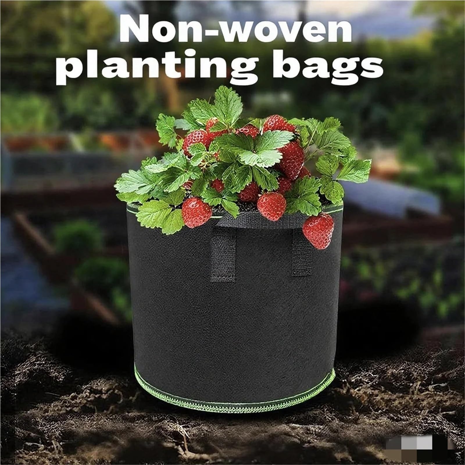 Stofftopf 5er-Pack 3–10 Gallonen Filz-Wachstumsbeutel | For Kartoffelgemüse(4 Gallon 29 X 26 CM)