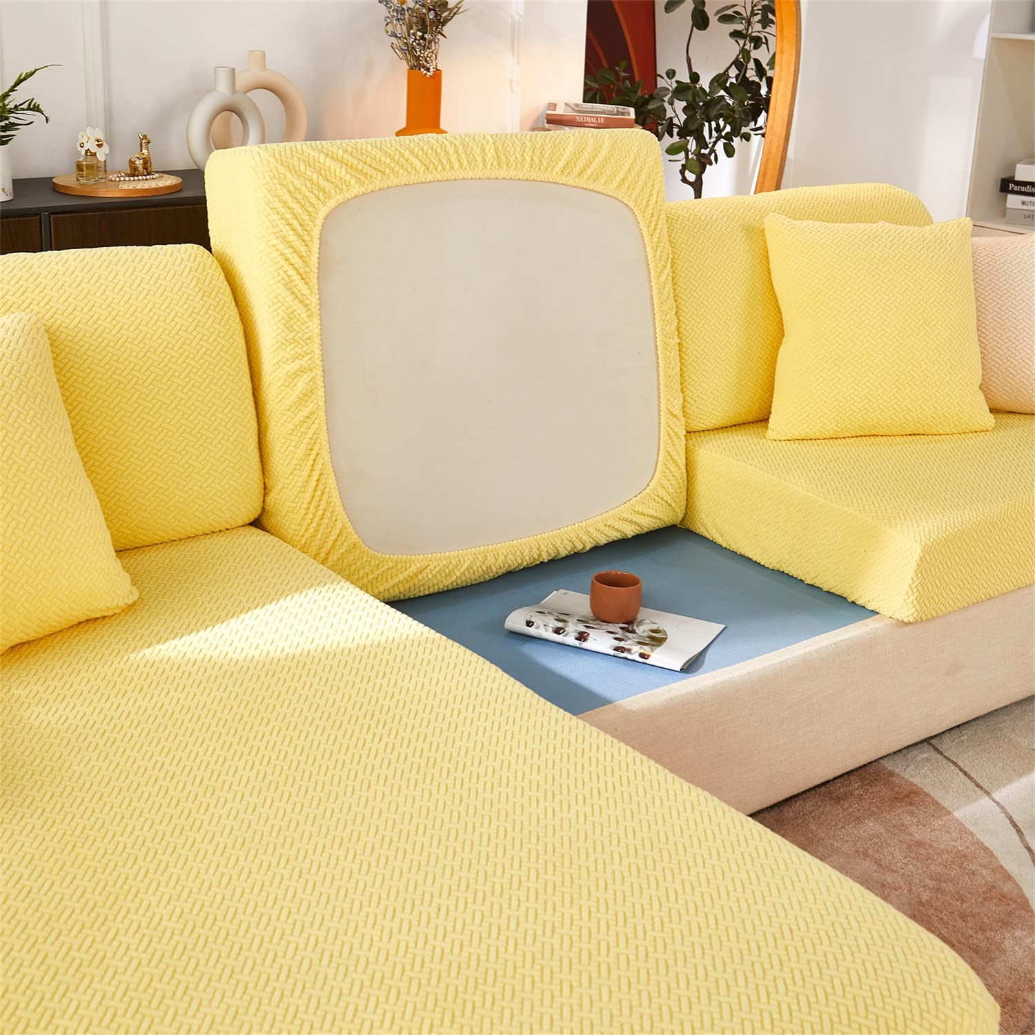 ソファークッションカバー Amazon｜ソファー座面カバー，ストレッチカウチクッションカバー