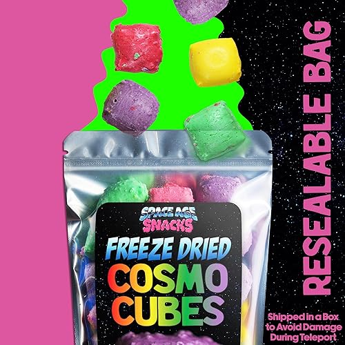 Miniatura 5 de Cosmo Cubes - Caramelos liofilizados de alta calidad, se envían en caja de nave espacial para mayor protección, con divertidas calcomanías,