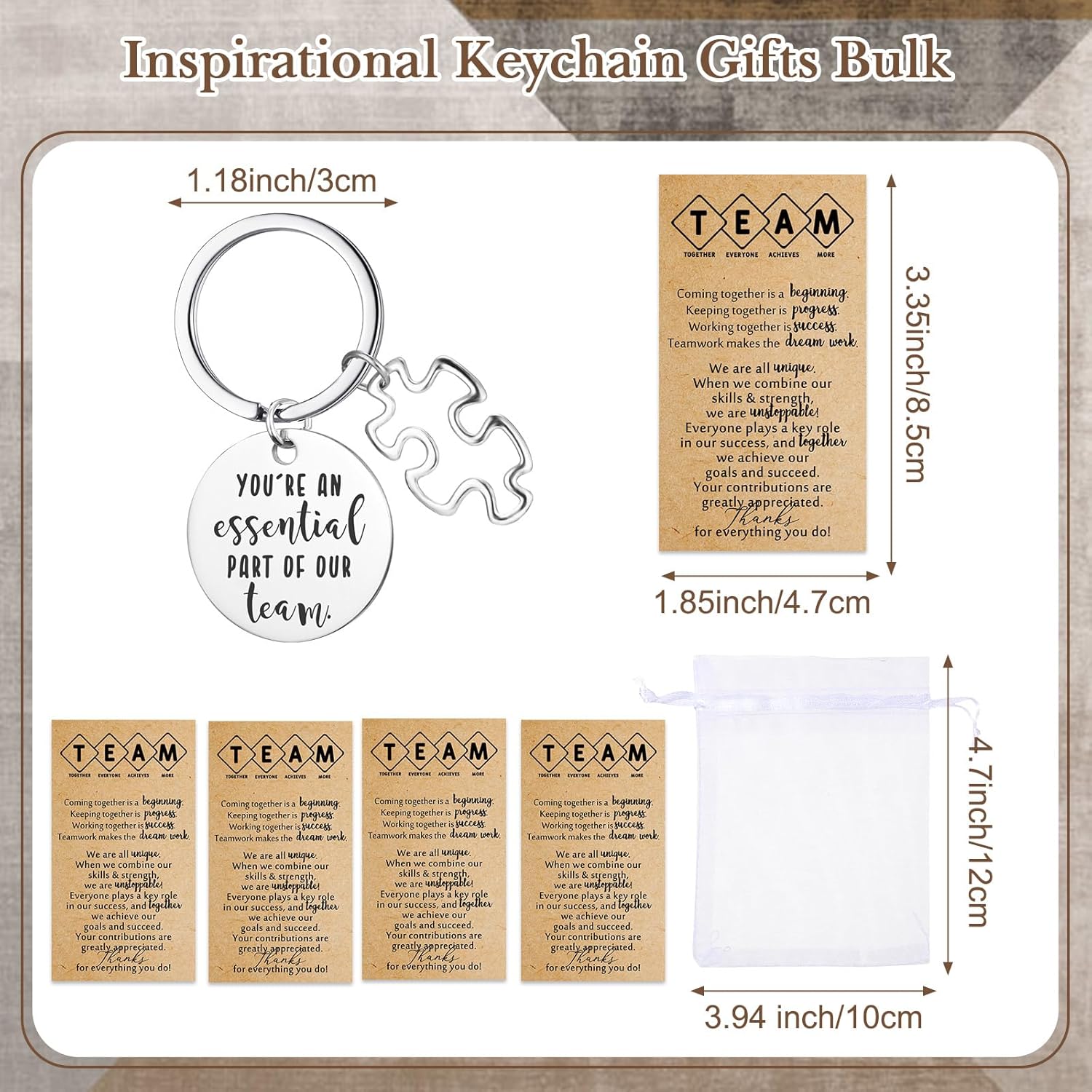 Positive Thank You Keychain Gifts Bulk Employee Coworker Appreciation Gift for Social Worker Volunteer Team Office