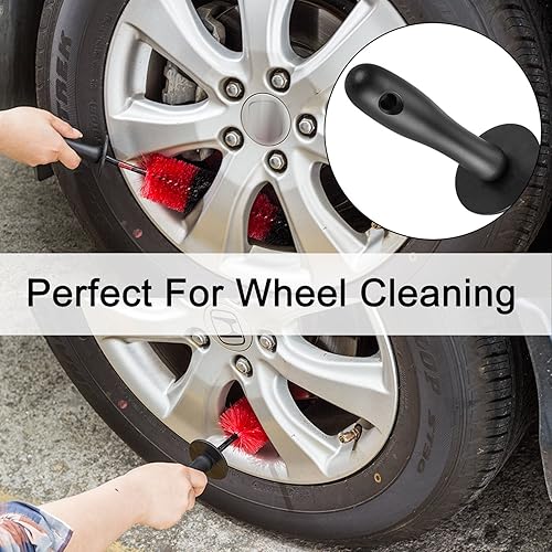 Miniatura 4 de Cepillo de limpieza de ruedas y llantas, cerdas largas y suaves, cepillo para detalles de llantas, multiuso para limpiar ruedas, llantas, puntas de