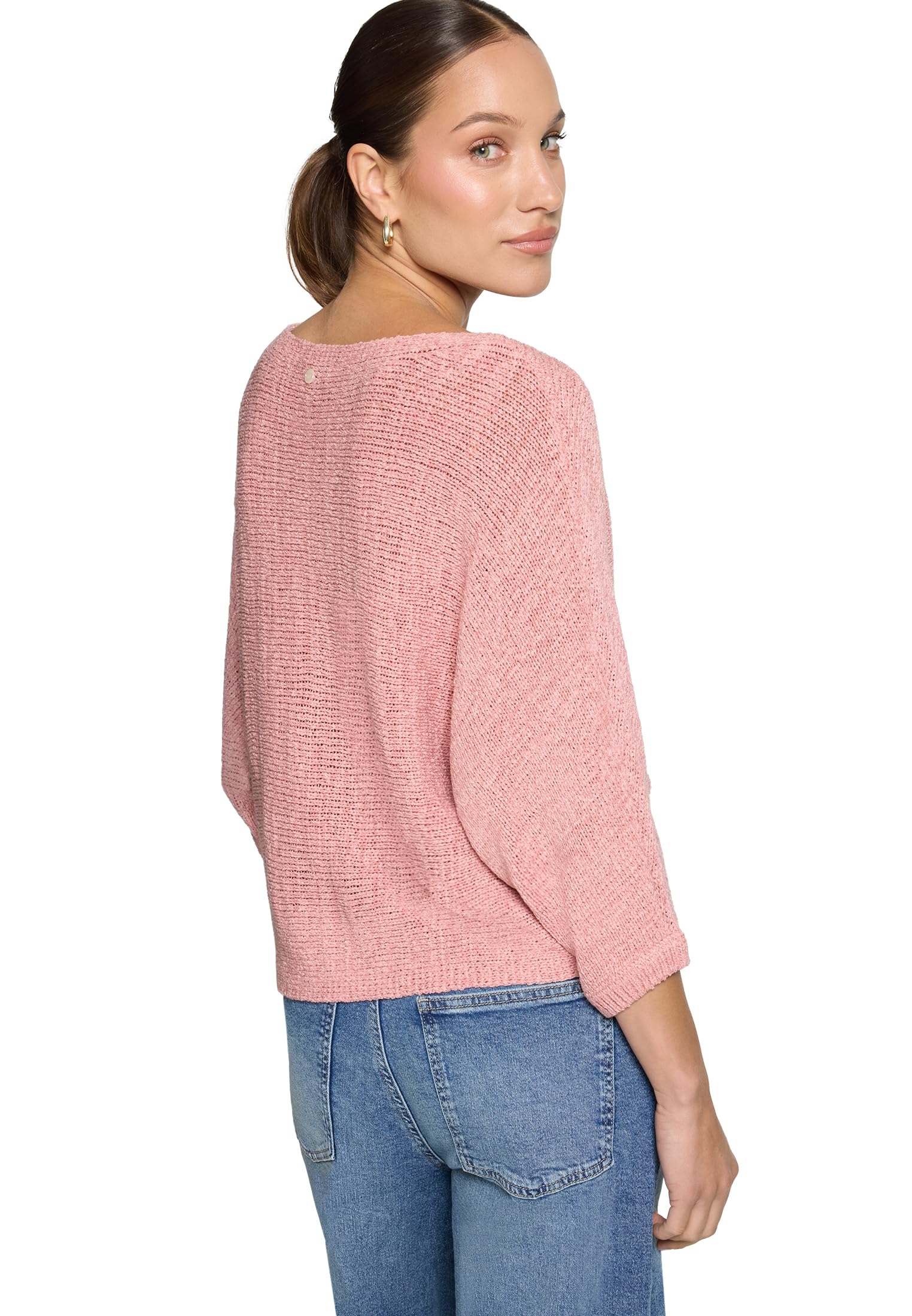 zero Damen Grobstrick-Pullover mit Fledermausärmeln